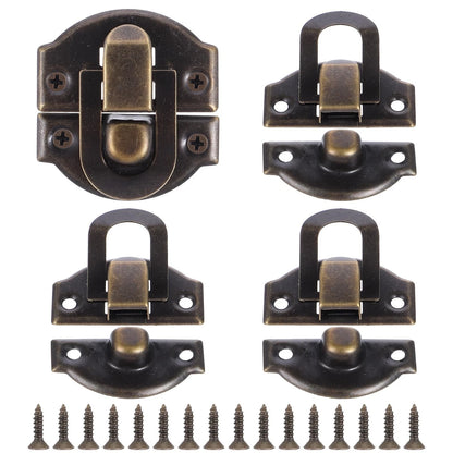 Set of 4 Antique Toggle Hasp Latch for Small Iron Duck Billed Latch