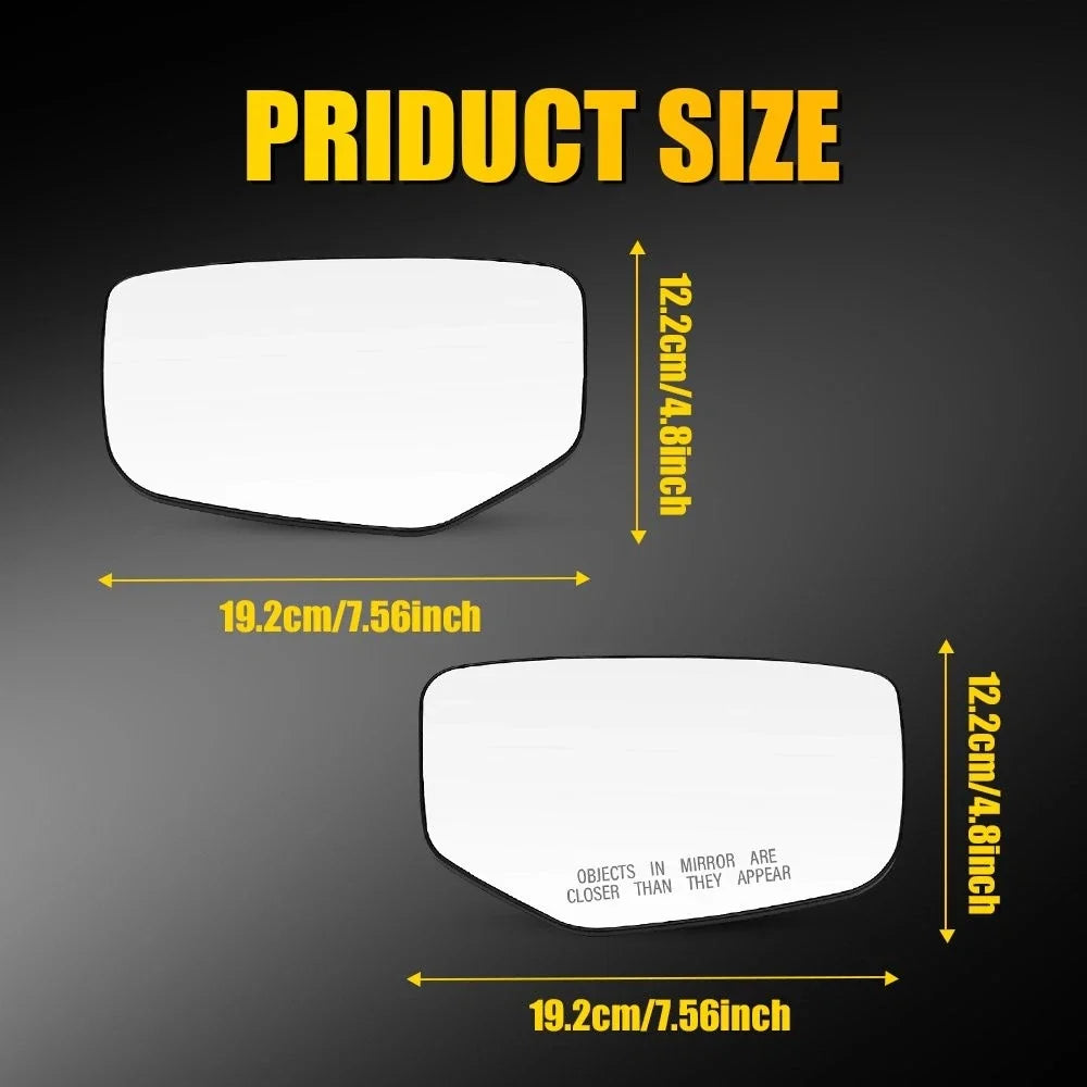 Heated Mirror Glass LH RH for Honda Accord (2008–2012) W/Backing Plate Convex