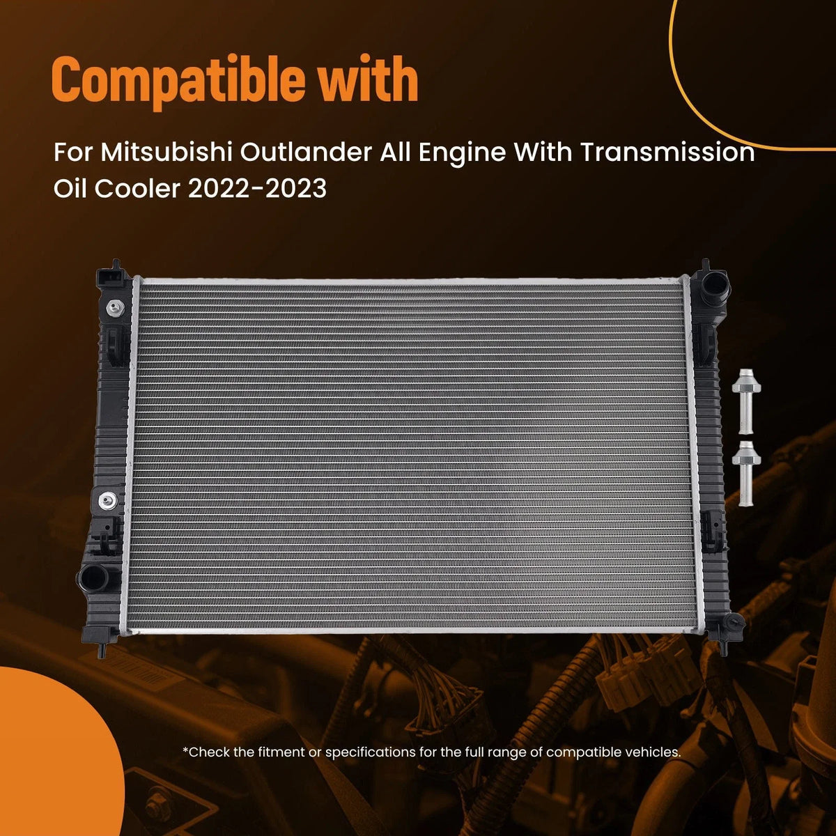 Aluminum Radiator for Mitsubishi Outlander (2022–2023) w/ Trans Cooler 1350B182