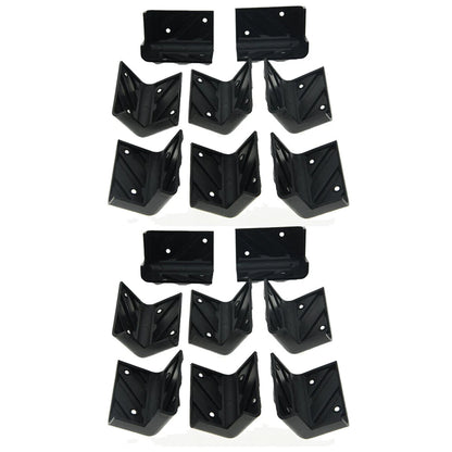 16Pcs Corner Protectors for PA Cabinets - Black