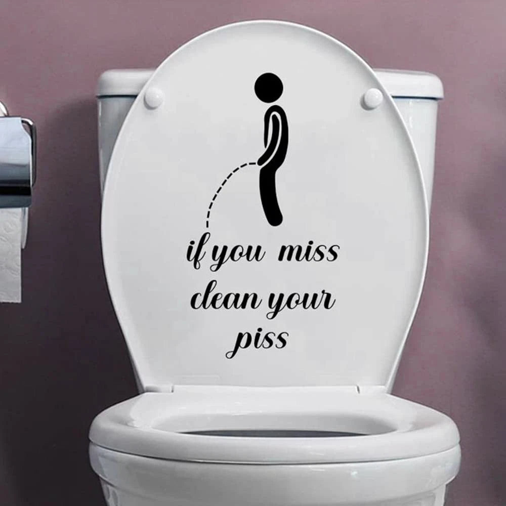 3 Pcs Toilet Stickers Decals - If You Miss Clean Your Piss