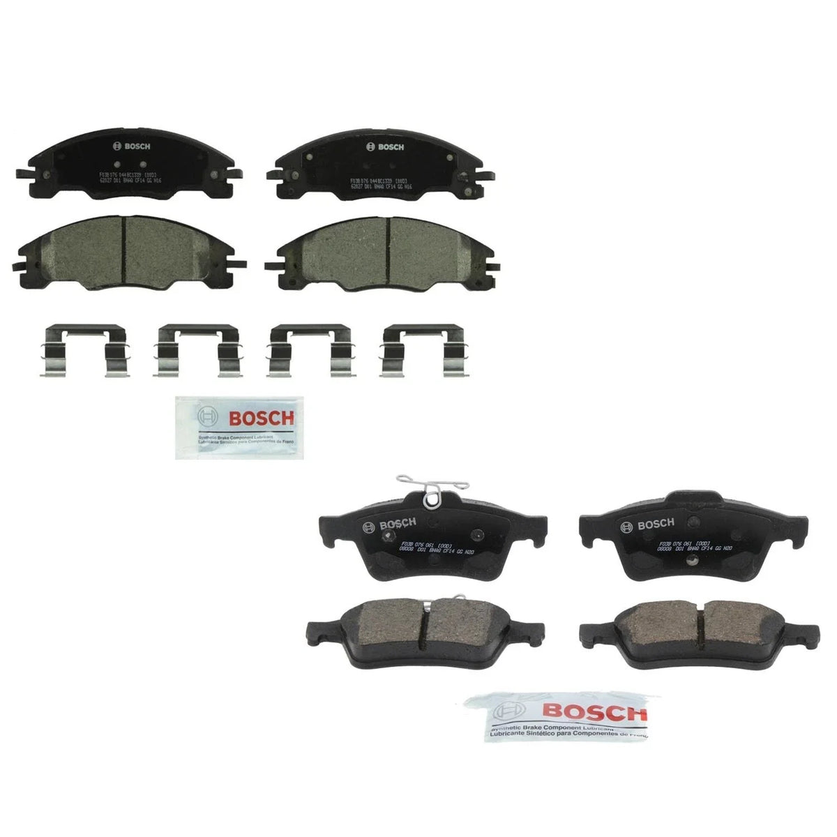 Set of 4 Bosch QuietCast Ceramic Brake Pads for Ford Focus (2008–2011)