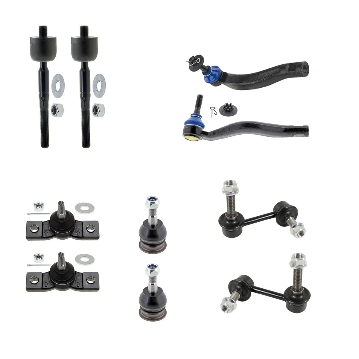 Set of 2 Tie Rod Ends & Sway Bar Links for Lexus GS350 IS250 (2013–2015)