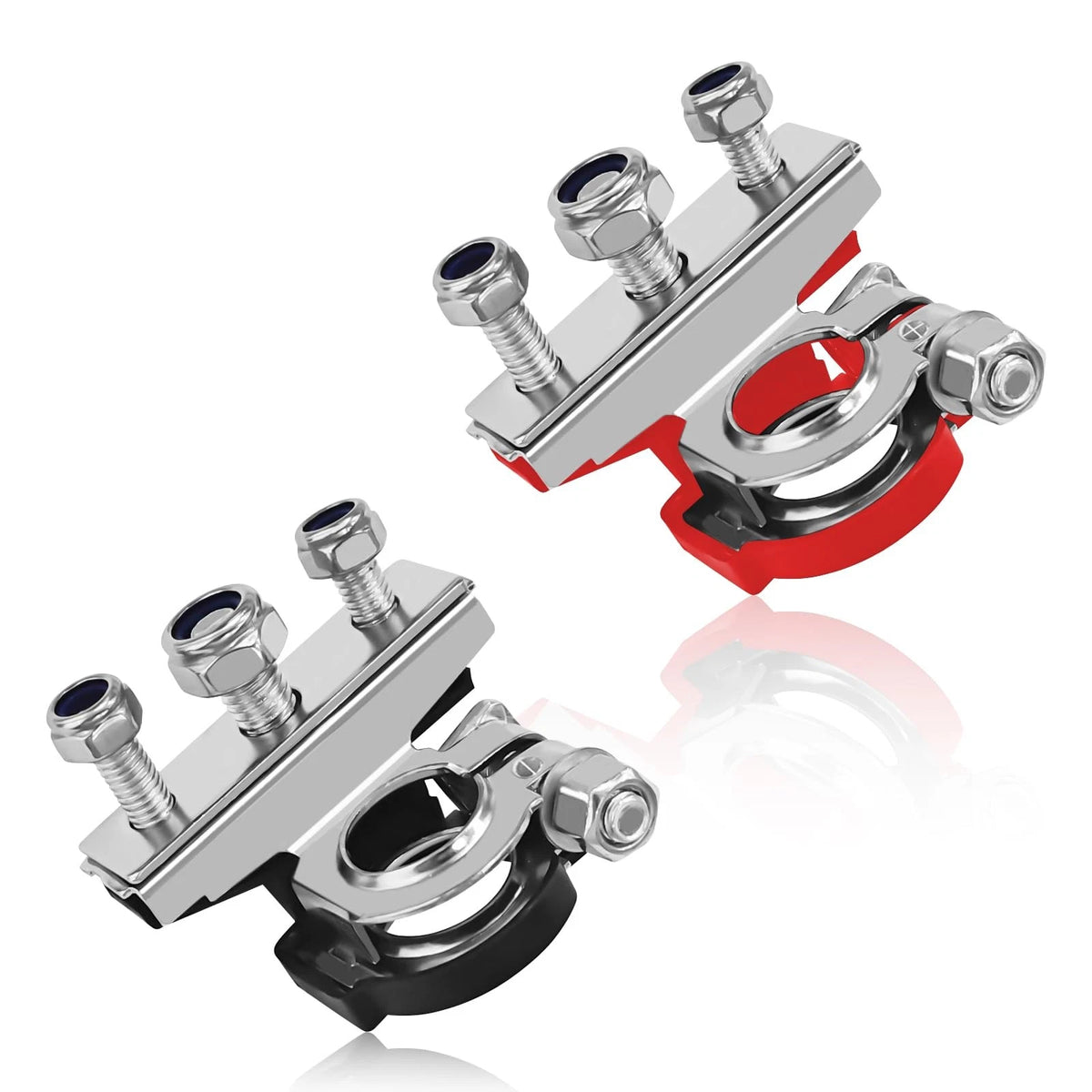 2X Battery Terminal Connectors for Car (Black & Red)