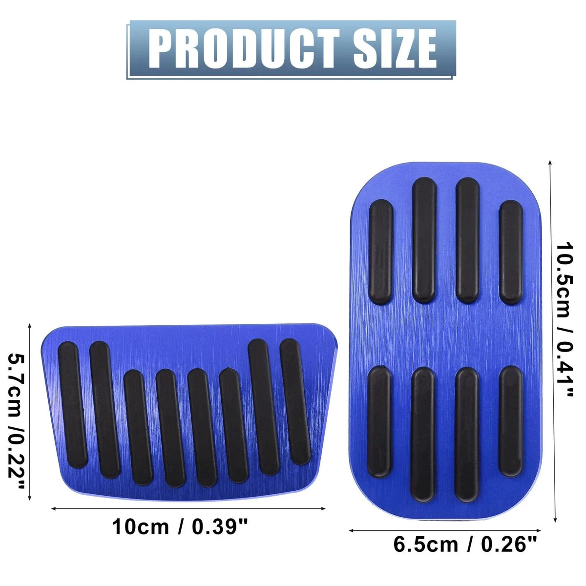 2pcs Gas Pedal Brake Pad Cover for Toyota C-HR (2016–2018) Blue 745065758670