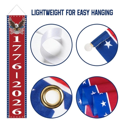 2 Pack American Banners for 4th of July Decorations
