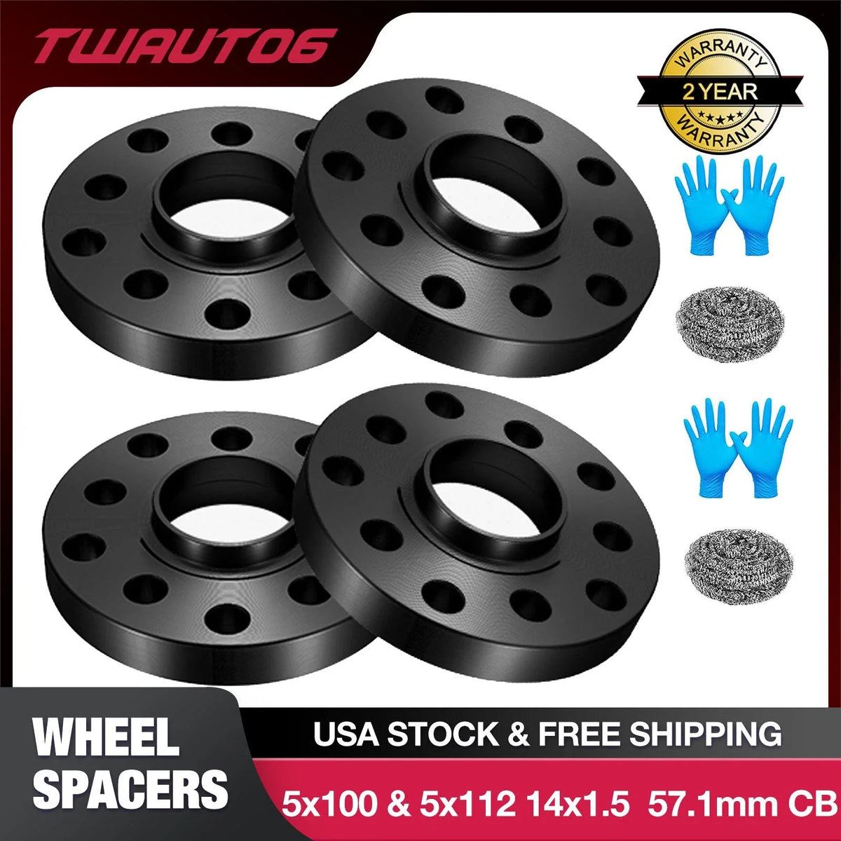 Hub Centric Wheel Spacers 20mm 5x100/5x112 for Volkswagen Audi (2010–2024)