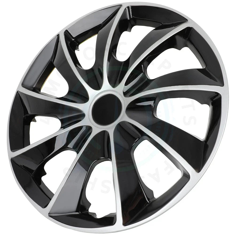 Set of 4 Black Universal Hub Caps for R16 Tire & Steel Rim