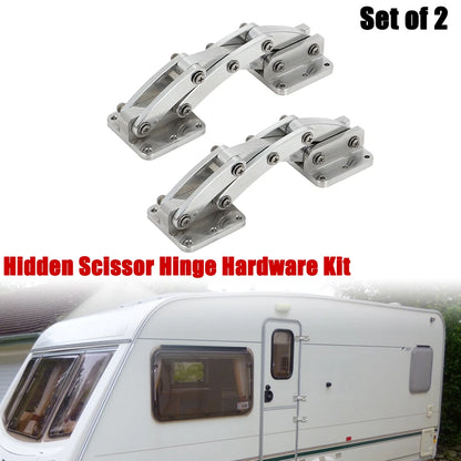 Large Hidden Scissor Hinge Adjustable 90° Heavy Duty Aluminum Hardware
