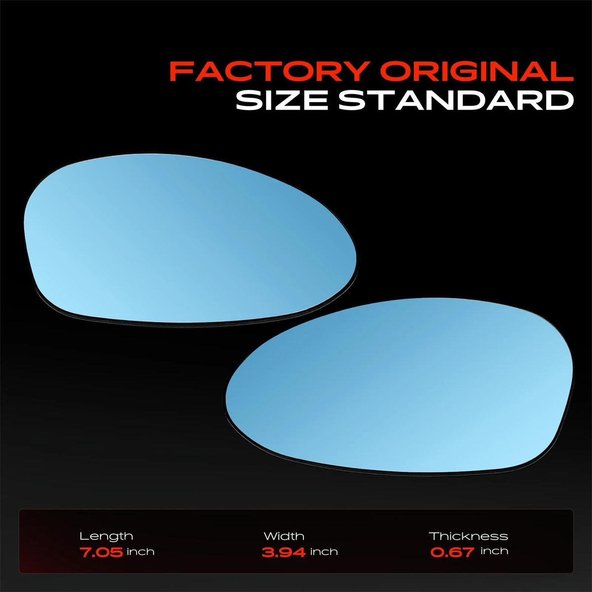 2X Heated Blue Power Mirror Glass for BMW 328i xDrive 335i M3 (2012–2013)