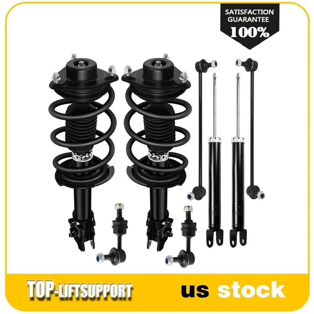Set of 8 Struts Springs Shock Absorbers Sway Bars for Hyundai Sonata