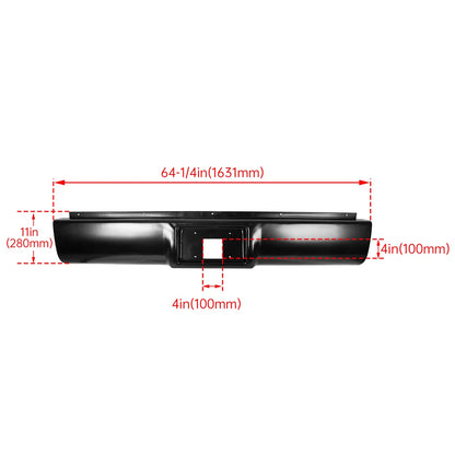 Rear Bumper Roll Pan for Chevy Silverado GMC C/K1500 (1988–1998)