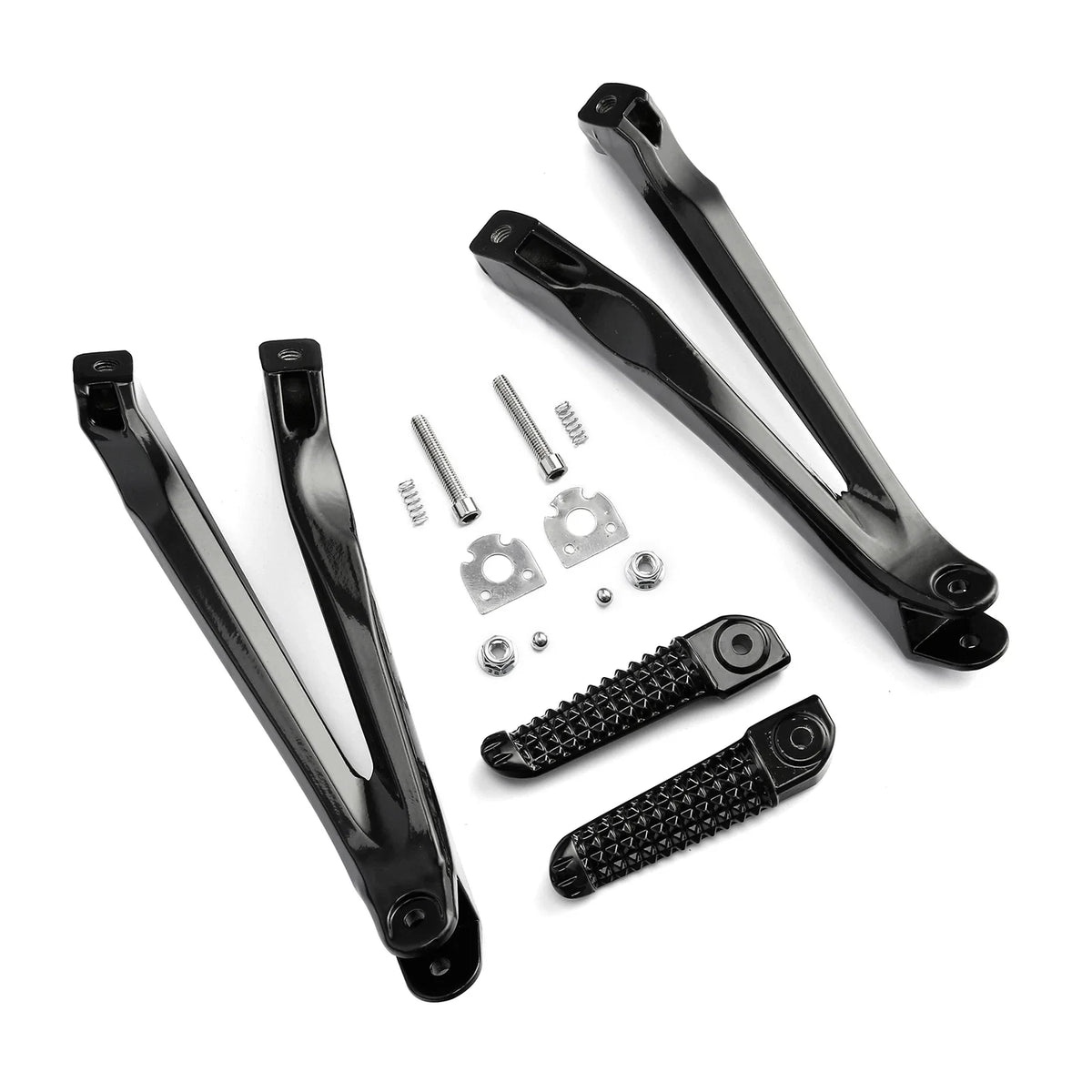 Gloss Black Rear Passenger Footpegs Bracket for Yamaha YZF R1 (2004–2008)