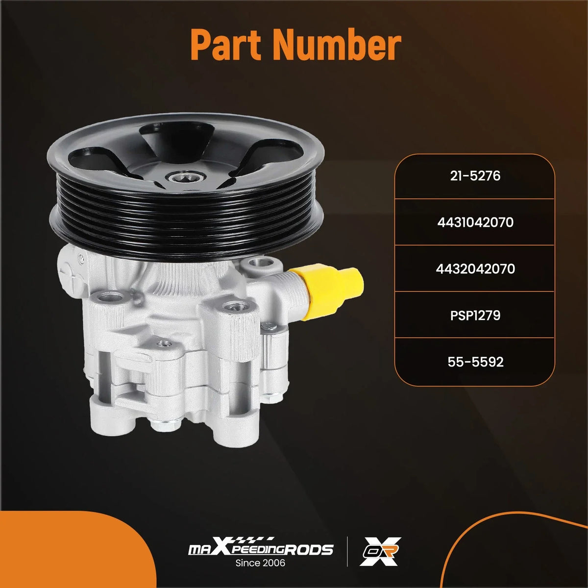 Power Steering Pump with Pulley for Toyota RAV4 (2004–2005) 4431042070