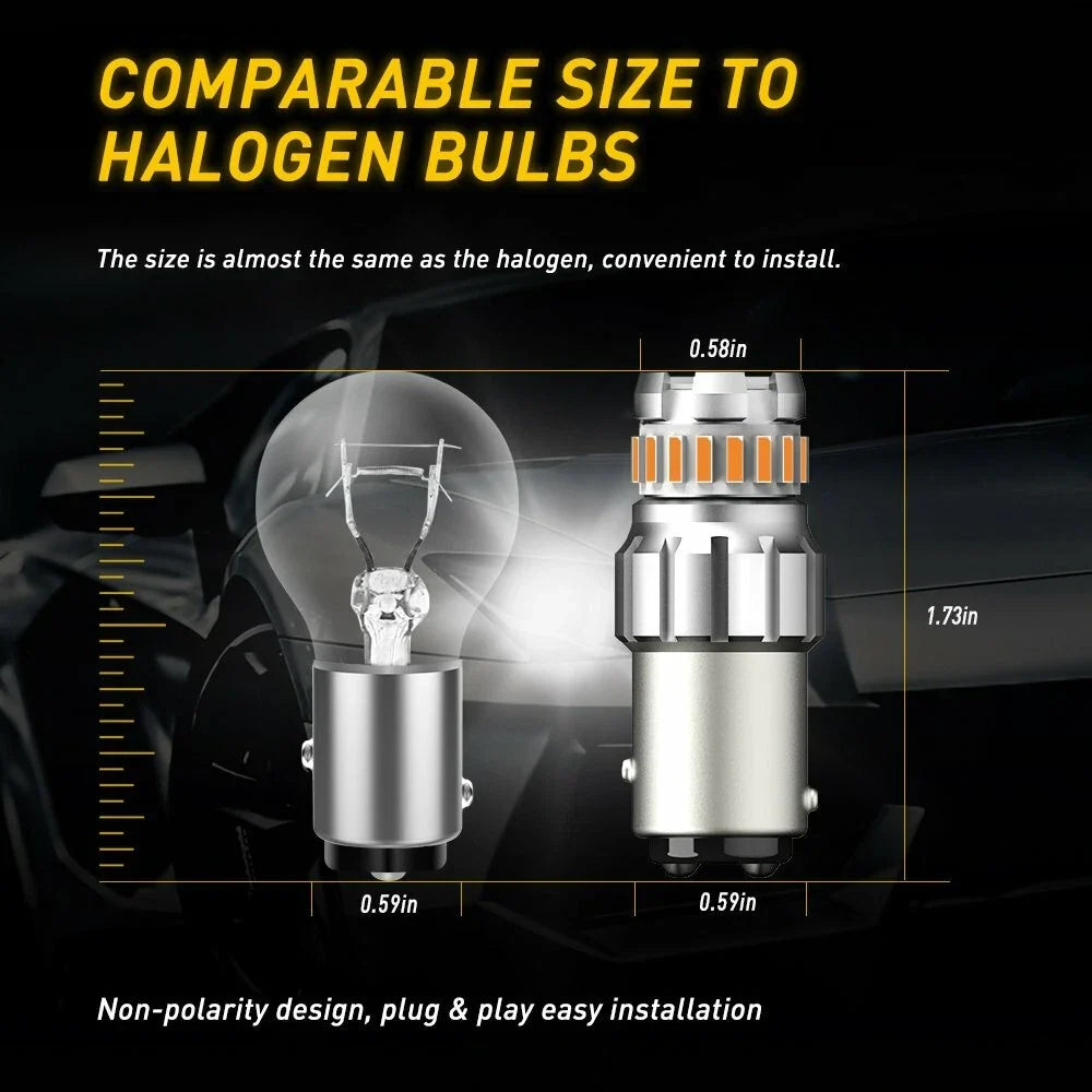 2X Amber LED Turn Signal Parking Light Bulb for Hyundai Accent Elantra Santa Fe