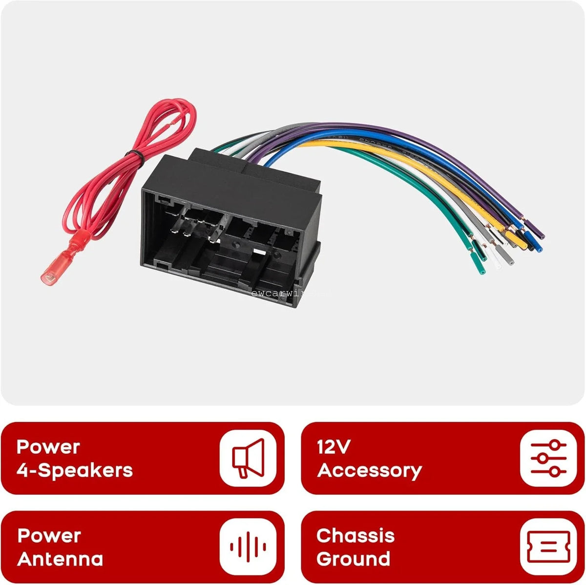 Aftermarket Radio Wiring Harness for Jeep Wrangler JL (2018–2020)