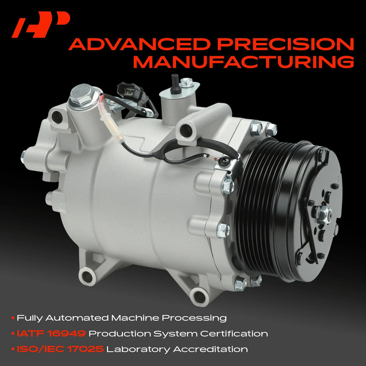 A/C Compressor with Clutch for Honda CR-V (2007–2011) Acura RDX (2007–2012) 38810RWCA01, 38810RWCA02, 38810RX0A01, 98580