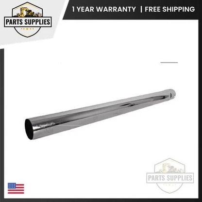 3-1/2" X 48" Straight Chrome Exhaust Pipe Universal