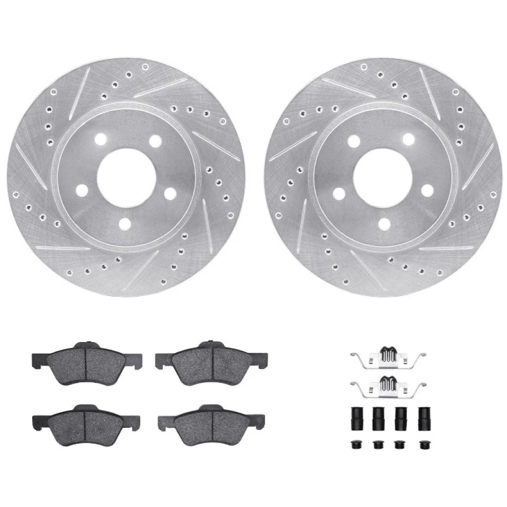 Rotor Set for Mazda Tribute (2008–2010) ALX-PAU-DF-7512-54169-CLA3, Drilled & Slotted
