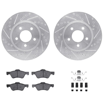 Rotor Set for Mazda Tribute (2008–2010) ALX-PAU-DF-7512-54169-CLA3, Drilled & Slotted