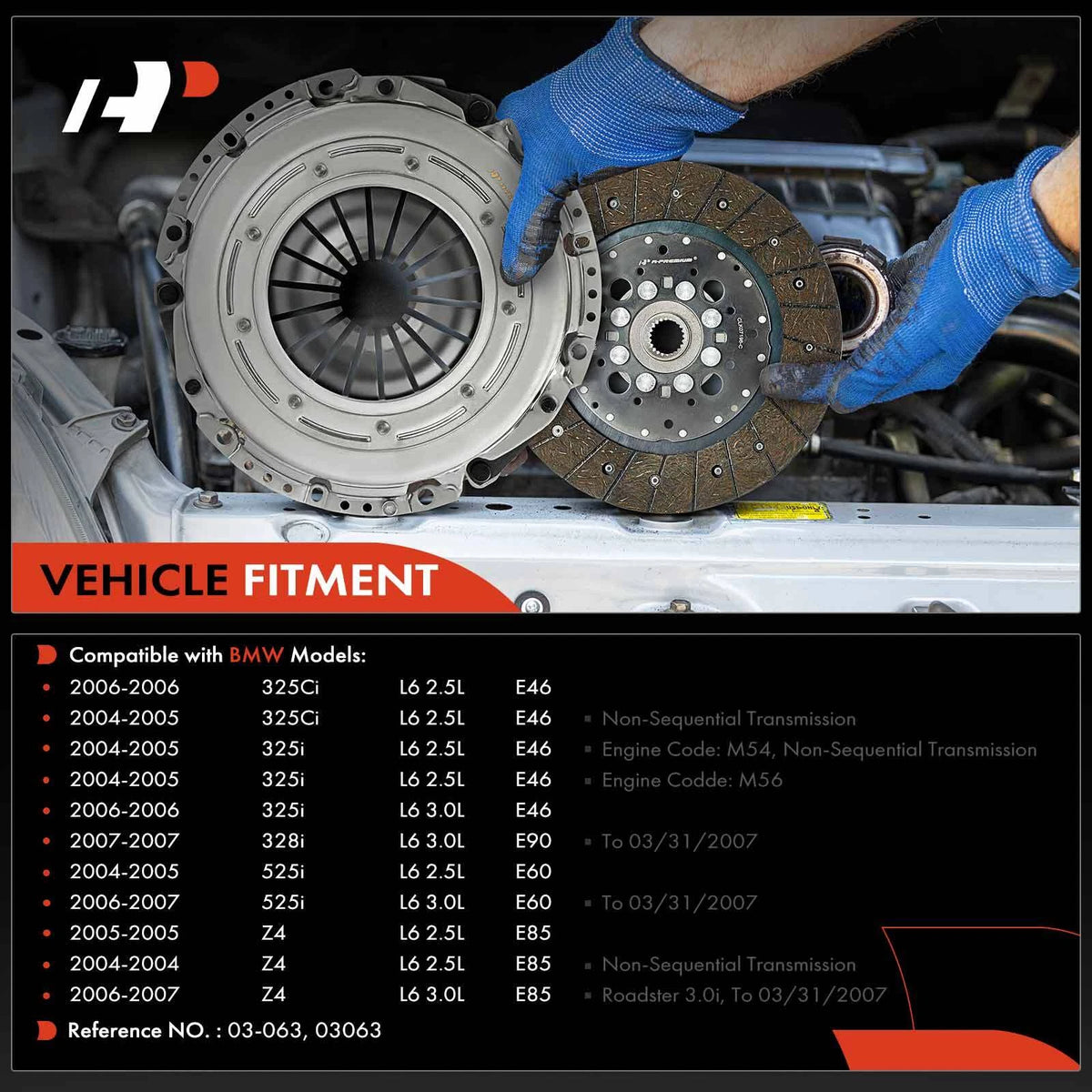 Clutch Kit for BMW E46 325Ci, 325i, E90 328i (2004–2006) 03-063