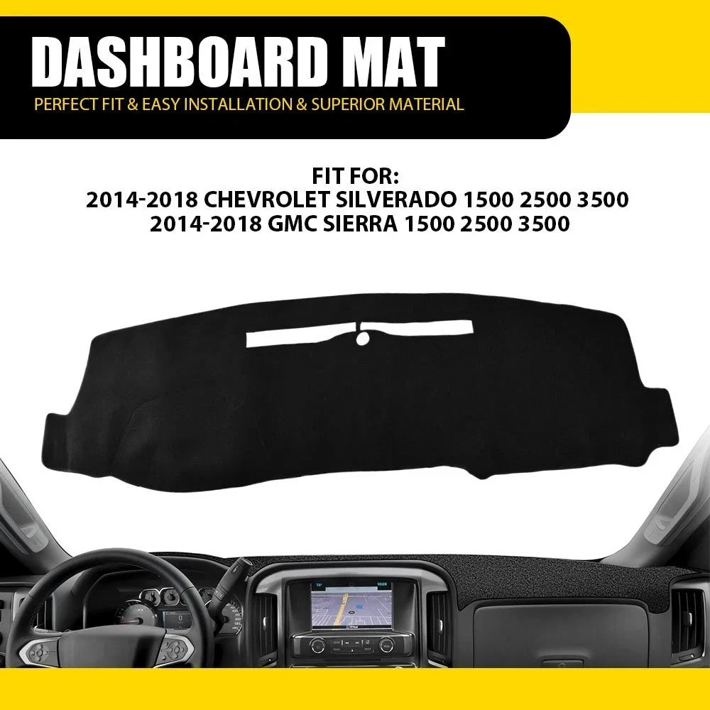 Dash Cover Mat for Chevrolet Silverado 1500 2500 3500 (2014–2018)