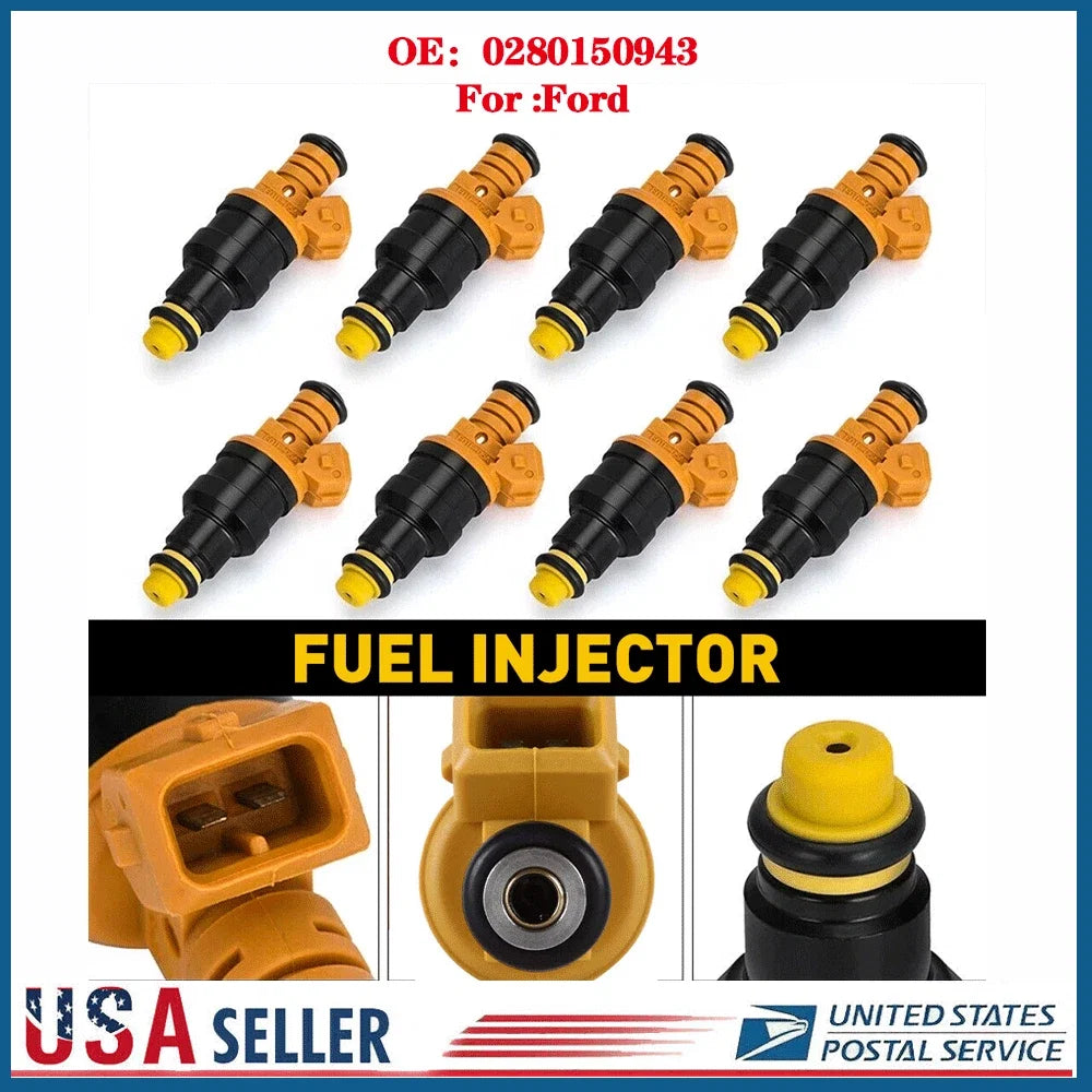 Set of 8 Flow Matched Fuel Injectors for Ford 4.6 5.0 5.4 5.8 (1997–2003) 0280150943