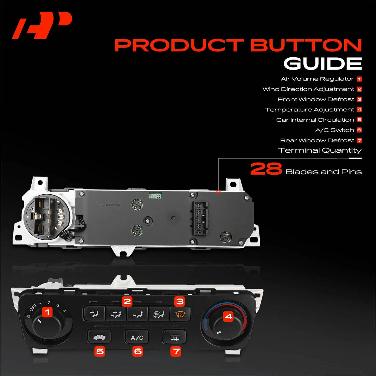 A/C Climate Control Module for Honda Accord (2001–2002) 79600S84A21ZA, 79600-S84-A21ZA