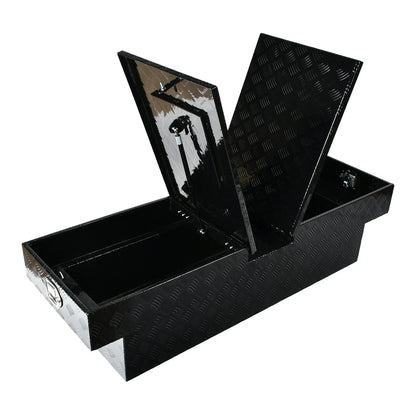 60" Aluminum Double Lid Gull Wing Tool Box for Truck Pickup