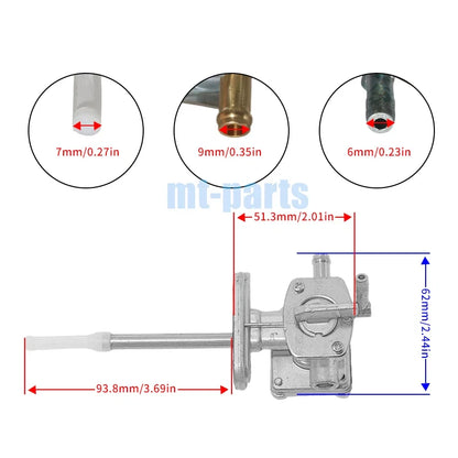 Fuel Gas Petcock Valve Tank Switch for Suzuki DR350S/DR350SE (1990–1996)