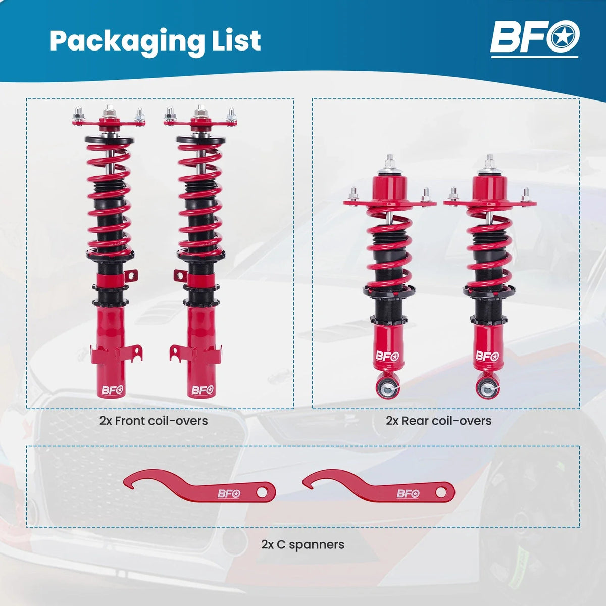 Coilovers Suspension Lowering Kit for Honda CR-V (2007–2011)