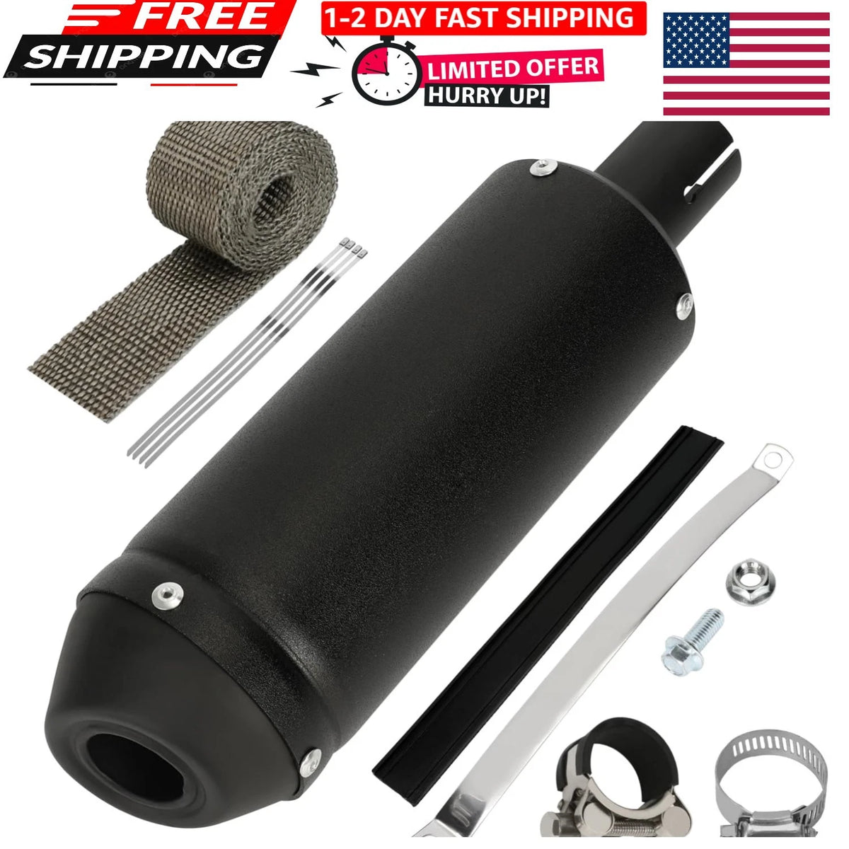 1.1'' 28mm Exhaust Muffler Pipe Kit for 125cc 110cc 90cc 50cc Dirt Bikes