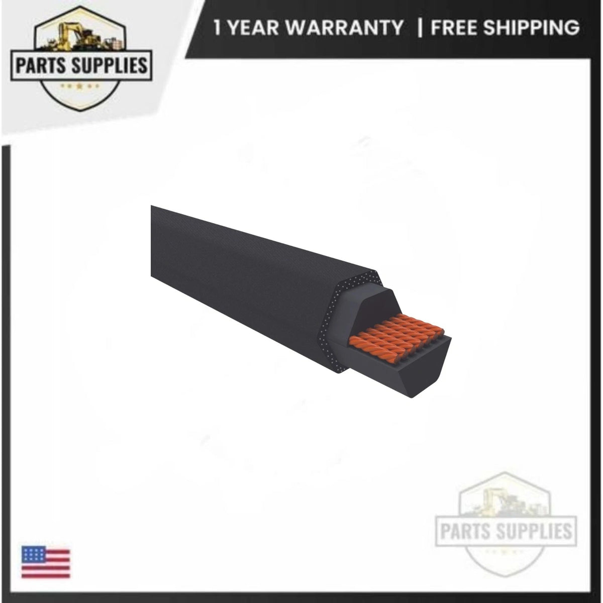 BB135 Hexagonal Double Banded V Belt 0.656 x 139.6in OC