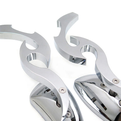 Chrome Billet Running Blade Mirrors for Harley XL Ultra Glide Road King