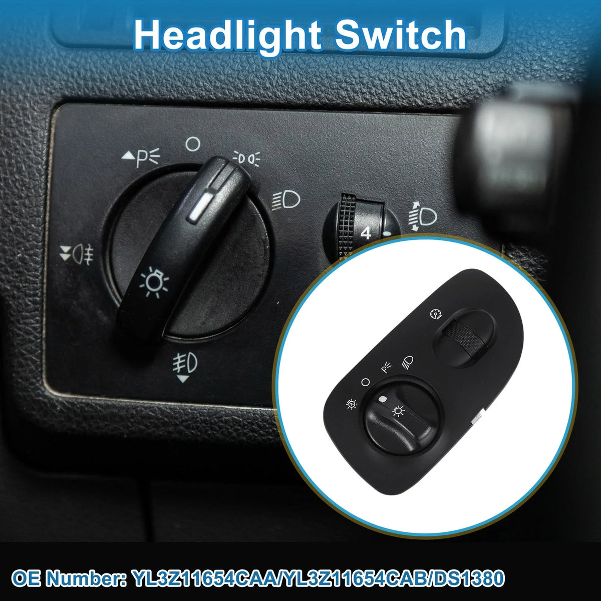 Headlight Switch No.YL3Z11654CAA/DS1380 for Ford F150 (2004–2008)