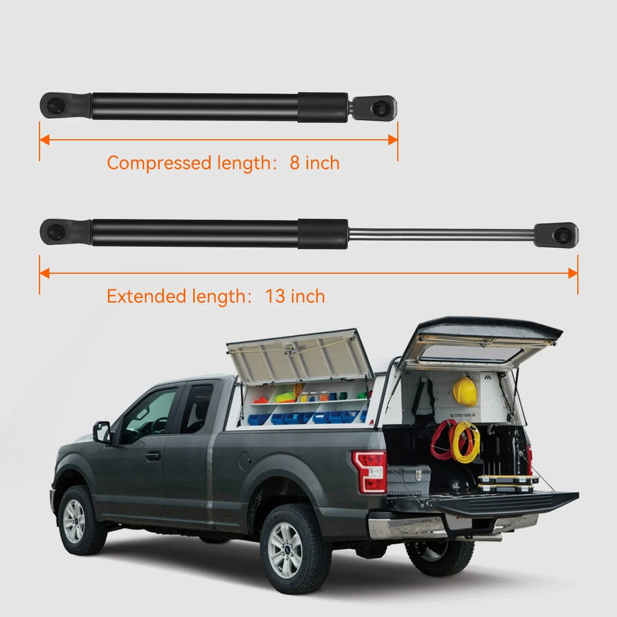 Gas Strut 30lb/133N for Camper Shell Truck Topper Rear Window (C16-04464)
