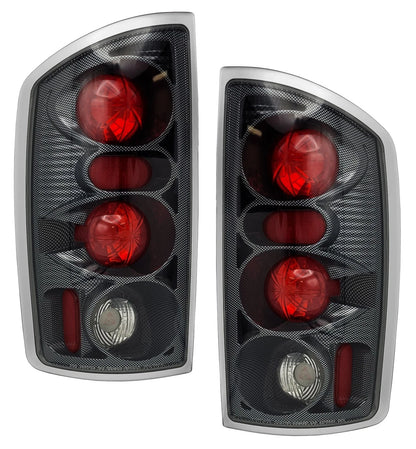 Carbon Fiber Tail Lights for Dodge Ram 1500 2500 3500 (2002–2006) NTR705F