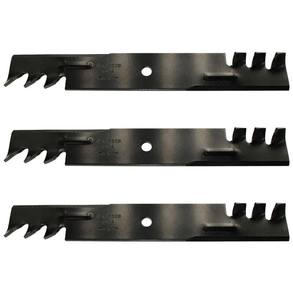 3X Toothed Mower Blades for John Deere (Replaces PL4206)