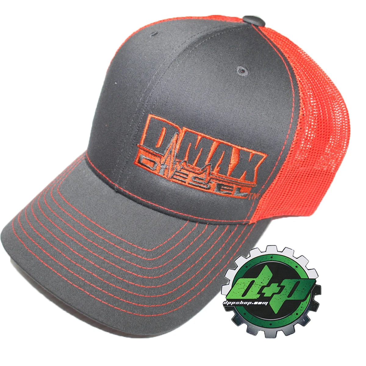 Duramax Diesel Trucker Hat for Richardson (Grey/Burnt Orange)