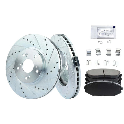 2X Brake Disc and Pad Kit Front for Honda Odyssey Acura MDX (2001–2002) 18099288, S31275, P793