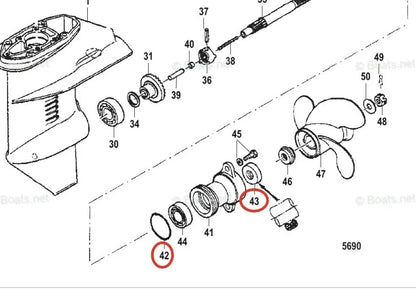 Lower Unit Seal Kit for Mercury Outboard 8HP 9.9HP (26-16130 25-16131)