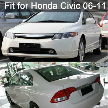Set of 6 Black Pillar Posts Door Trim Covers for Honda Civic (2006–2011)