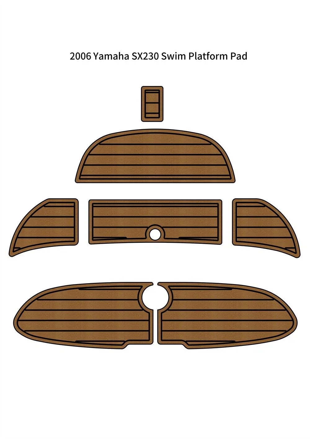 EVA Foam Teak Decking Mat for Yamaha SX230 (2006 & Earlier)