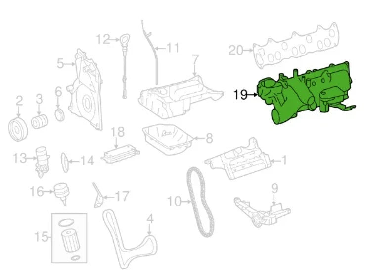 Genuine OEM Left Engine Intake Manifold 6420906737 for Mercedes-Benz