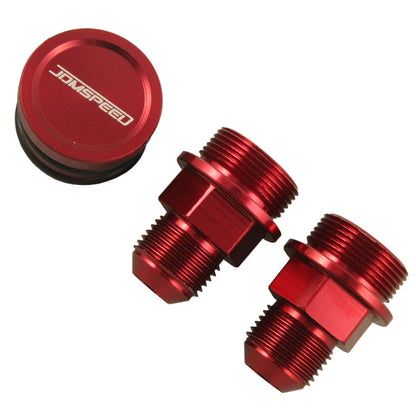 Rear Block Breather Fittings & Plug for B16 B18C (B16A B18A -10 AN)
