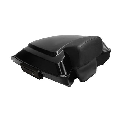 Black Razor Trunk Backrest Mount Rack for Harley Touring Street Glide (2014–2026)