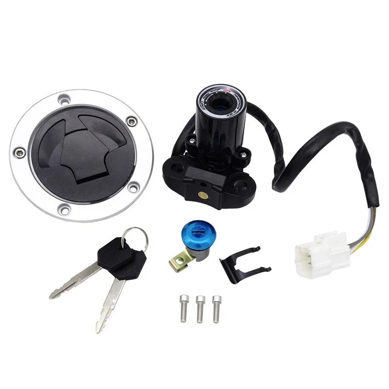 Ignition Switch Gas Cap Seat Lock Set for Kawasaki Ninja ZX-10R (2004–2023)
