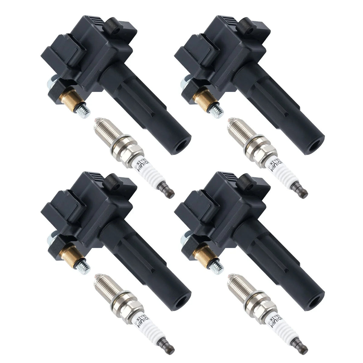 Set of 4 Ignition Coils + Spark Plugs for Subaru WRX STI 2.5L Turbo (2013–2018) 22433AA600