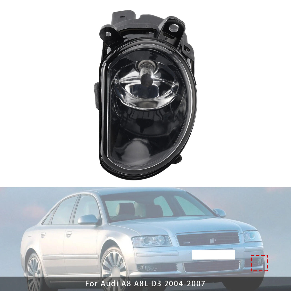 Left Driver Side Front Bumper Fog Light for Audi A8 D3 (2004–2007) 4E0941699A