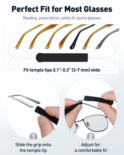 8 Pcs Cotton Glasses Ear Cushions for Glasses (Universal Fit)